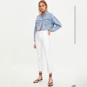 Zara Raw Hem Denim Jeans